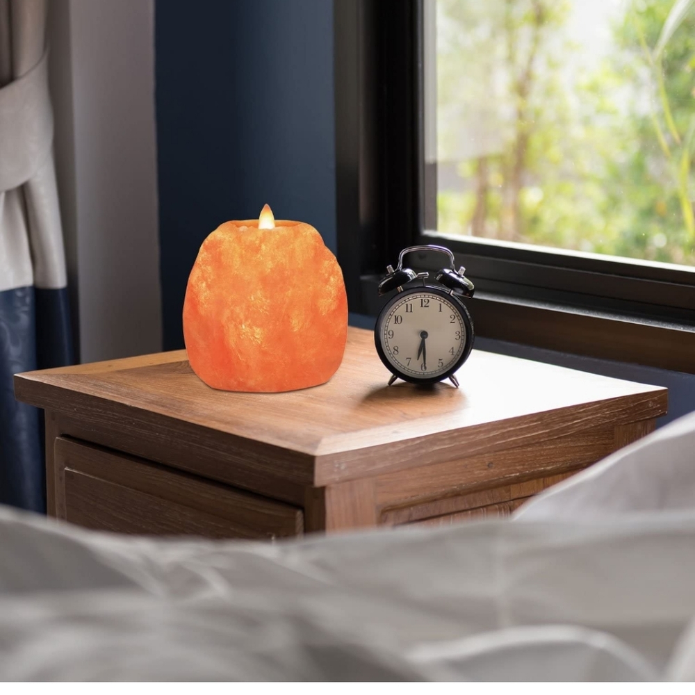 Himalayan salt natural shaped tea light holder
